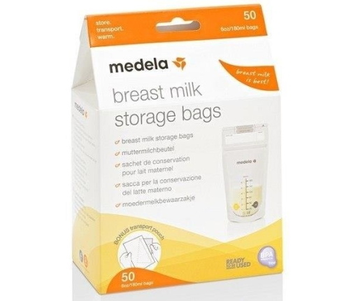 Piena uzglabāšanas maisiņi Medela Food Bags Pump & Save 180 ml 25 gab.