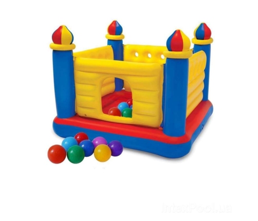 Piepūšamais batuts Spēļu centrs Pils INTEX Jump-O-Lene Castle Bouncer 48259