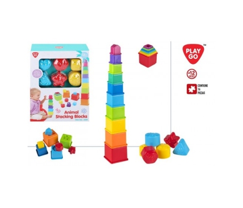 Piramīda attīstoša Animal Stacking Blocks 12m+ CB44286