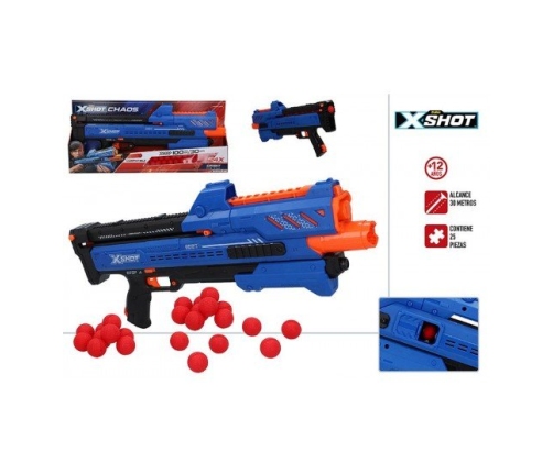 Pistole ar porolona bumbiņām X-Shot Chaos ZURU 14 g+ CB46273