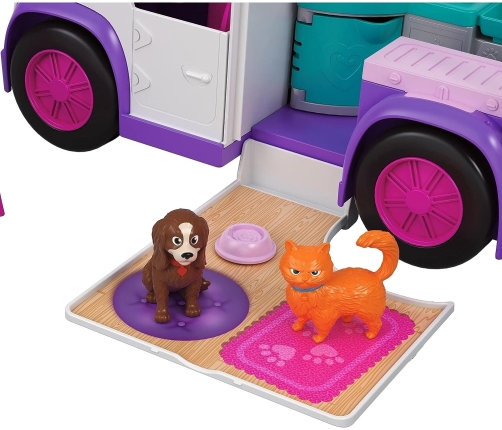 Polly Pocket Cuddle n Care Mobile Vet GFR04 Lelle + Mobilā veterinārā klīnika