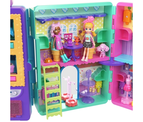 Polly Pocket Fashion Drop Candy Style Playset HMJ4 2 Lelles + Automāts