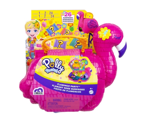 Polly Pocket Party Flamingo +26 surprises HGC41 Bērnu soma Lama