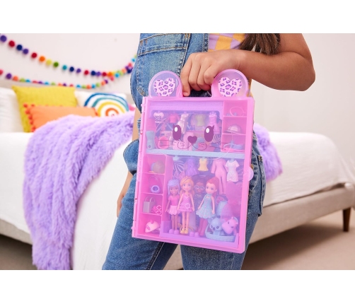 Polly Pocket Pet Fashion Deluxe Collection HKW11 4 Куклы + Гардероб