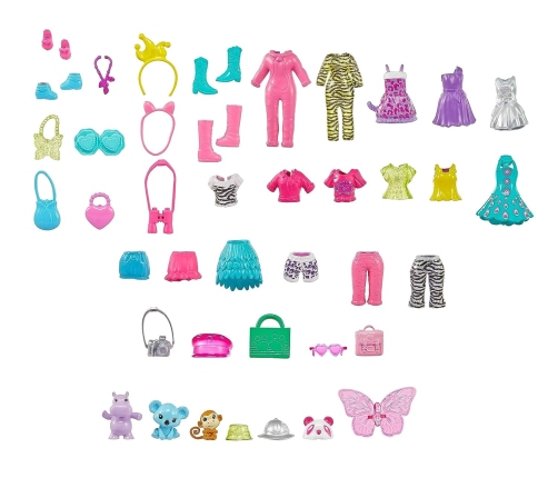 Polly Pocket Pet Fashion Deluxe Collection HKW11 4 Куклы + Гардероб