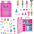 Polly Pocket Pet Fashion Deluxe Collection HKW11 4 Lelles + Garderobe