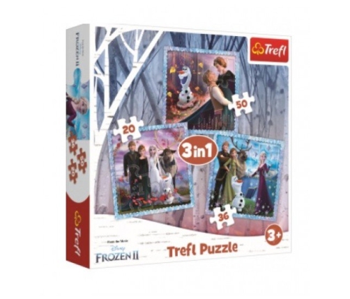 Puzzle Ledus Sirds 3in1 20/36/50 gb. 3+ TREFL Frozen T34853