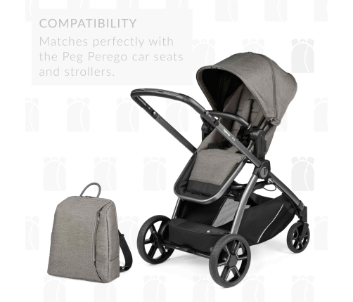 Рюкзак для мамы - сумка для коляски Peg Perego Backpack City Grey IABO4600-BA53