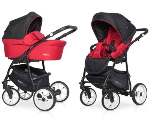 Riko Basic Sport Sport Red Bērnu Ratiņi 2in1