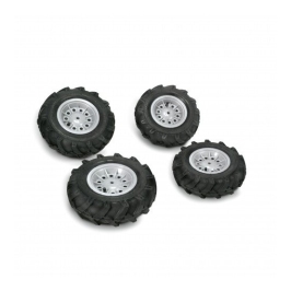 Riteņi ar gumijas piepūšamam riepam traktoriem Rolly Toys  rollyTrac Air Tyres 4 gab. 409242