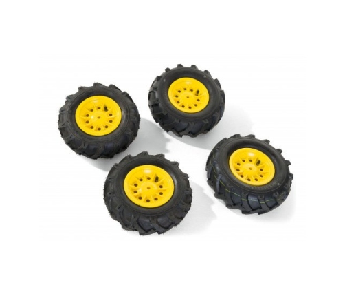 Колеса с резиновыми надувными шинами для тракторов Rolly Toys rollyTrac Air Tyres 4 gab. 409303