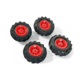 Колеса с резиновыми надувными шинами для тракторов Rolly Toys rollyTrac Air Tyres 4 gab. 409587