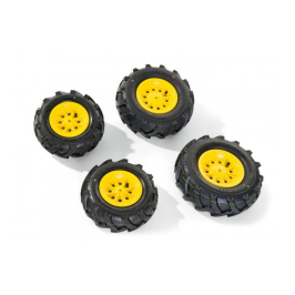 Riteņi ar gumijas piepūšamam riepam traktoriem Rolly Toys rollyTrac Air Tyres 4 gab. 409860