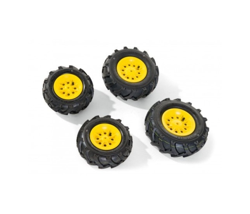 Колеса с резиновыми надувными шинами для тракторов Rolly Toys rollyTrac Air Tyres 4 gab. 409860