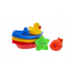 Rotaļlietas vannai Laivas ar zvēriņiem TULLO Tullo-123
