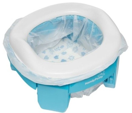 Roxy Kids Handy Potty Blue Детский Переносной горшок Насадка на унитаз 2в1