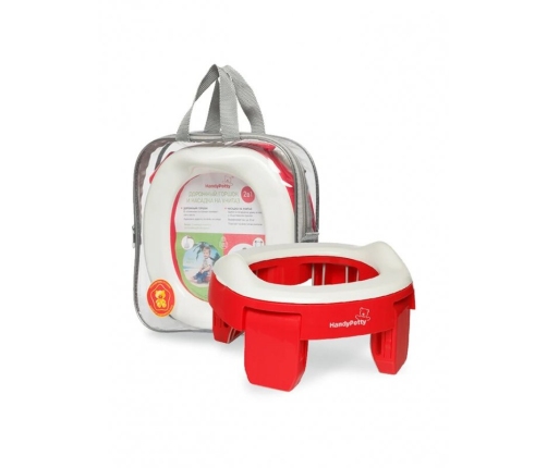 Roxy Kids Handy Potty Red 2in1 Bērnu podiņš pārnesamais Poda vāka mazinātājs 2 vienā