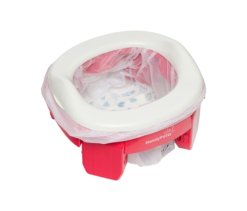 Roxy Kids Handy Potty Red 2in1 Bērnu podiņš pārnesamais Poda vāka mazinātājs 2 vienā