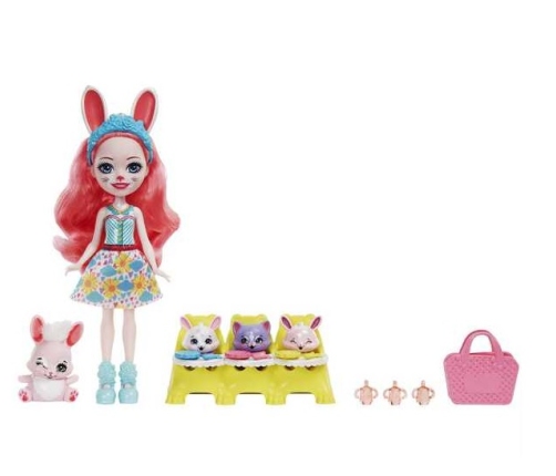 Royal Enchantimals Baby BFFs Reveal Wave 1 Bunny HLK85 Lelle ar dzīvniekiem