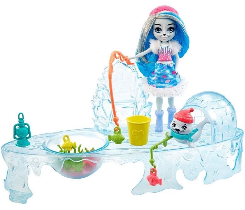 Royal Enchantimals Ice Fishing Playset с животными GJX48