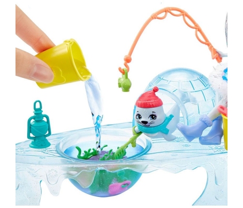 Royal Enchantimals Ice Fishing Playset с животными GJX48