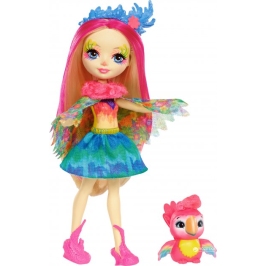 Royal Enchantimals Peeki Parrot Кукла с животными FJJ21