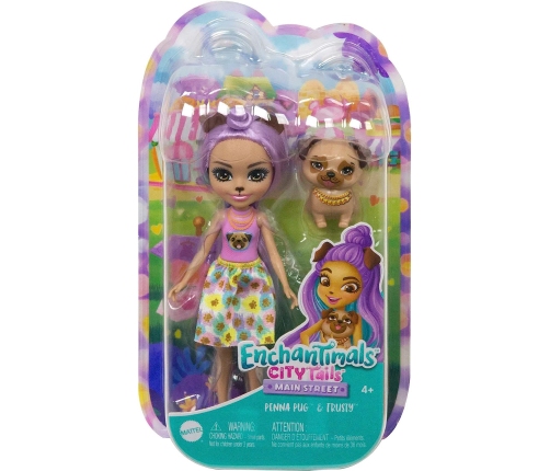 Royal Enchantimals Penna Pug Trusty HKN11 Lelle ar dzīvnieku