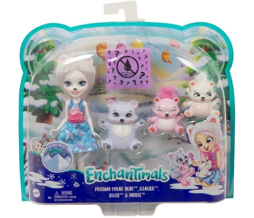 Royal Enchantimals Pristina Polar Bear & Glacier кукла с животными GJX47