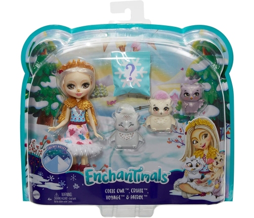 Royal Enchantimals Snow Owl Family lelle ar dzīvniekiem GJX46