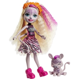 Royal Enchantimals Zadie Zebra & Ribbon Кукла с животными GTM27