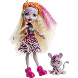 Royal Enchantimals Zadie Zebra & Ribbon Lelle ar dzīvniekiem GTM27