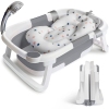 Складная детская ванночка с термометром и вкладышем Primabobo Compact Grey