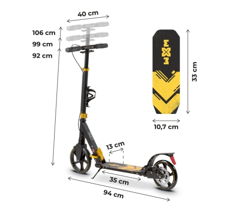 Самокат с дисковым тормозом Kidwell WXM RST-B02 Yellow