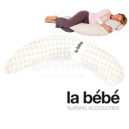 Spilvens - pakaviņš 185 cm La Bebe Moon Maternity Pillow Beige Dots