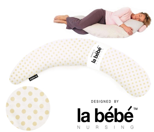 Spilvens - pakaviņš 185 cm La Bebe Moon Maternity Pillow Beige Dots