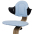 Spilvenu komplekts barošanas krēslam Nomi Pale Blue