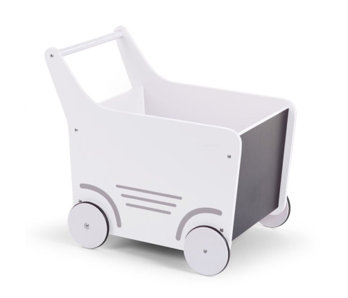 Stumjamā koka rotaļlieta CHILDHOME Baby Walker White