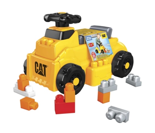 Stumjamā Mašīna Konstruktors Mega Bloks CAT Build n Play Ride-On HDJ29