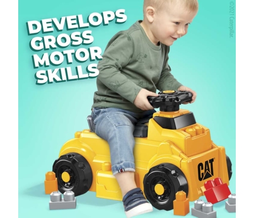 Stumjamā Mašīna Konstruktors Mega Bloks CAT Build n Play Ride-On HDJ29