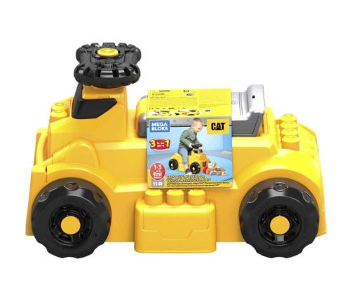 Машинка Каталка Конструктор Mega Bloks CAT Build n Play Ride-On HDJ29