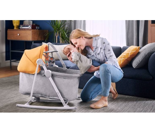 Колыбель Кресло-качалка Kinderkraft Nola 5in1 Stone grey