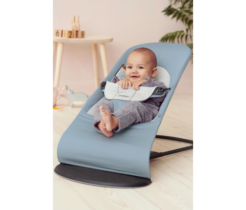 Bērnu Šūpuļkrēsls BabyBjorn Bouncer Balance Soft Blue/Grey Cotton/Jersey 005045