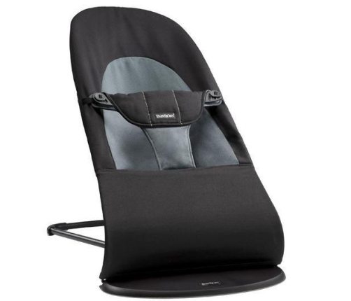 Bērnu Šūpuļkrēsls BabyBjorn Bouncer Balance Soft Cotton black/grey 005022