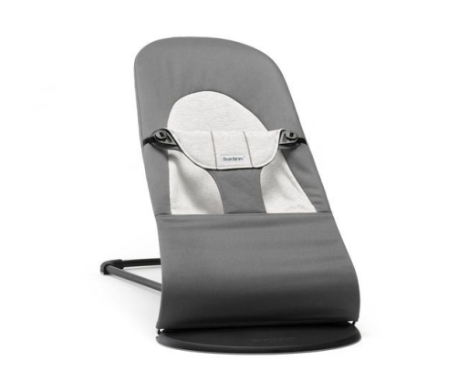 Шезлонг для детей BabyBjorn Bouncer Balance Soft cotton/jersey dark grey/grey 005084