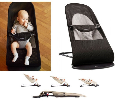 Bērnu Šūpuļkrēsls BabyBjorn Bouncer Balance Soft Mesh black/grey 005028