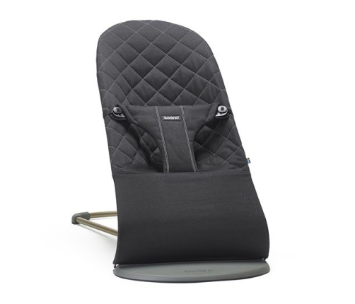 Шезлонг для детей BabyBjorn Bouncer Bliss Cotton black 006016