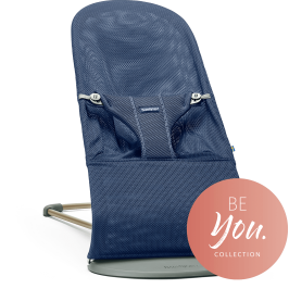 Шезлонг для детей BabyBjorn Bouncer Bliss Mesh navy blue 006003