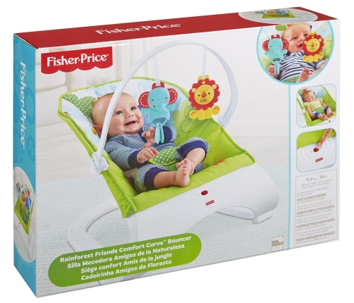 Bērnu Šūpuļkrēsls Fisher Price Rainforest Friends Comfort Curve Bouncer CJJ79