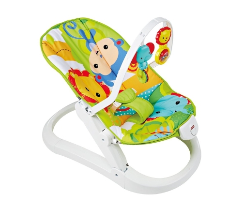 Bērnu Šūpuļkrēsls Fisher Price Rainforest Friends Fun n Fold Bouncer CMR20