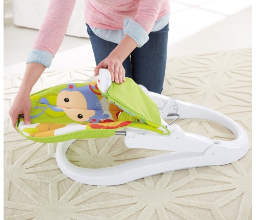 Bērnu Šūpuļkrēsls Fisher Price Rainforest Friends Fun n Fold Bouncer CMR20